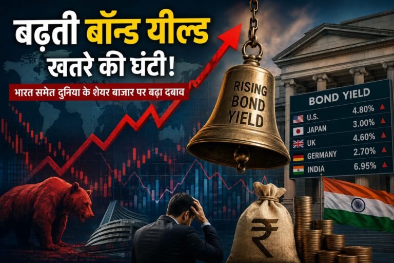 बॉन्ड यील्ड का बढ़ता दबाव: भारत समेत दुनियाभर के शेयर बाजारों पर मंडरा रहा नया जोखिम