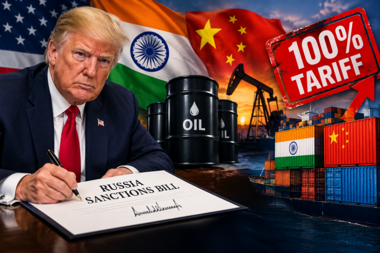ट्रंप ने रूस पर प्रतिबंध वाला कानून किया लागू, भारत-चीन पर 100% टैरिफ का रास्ता साफ; जानिए क्या होगा असर
