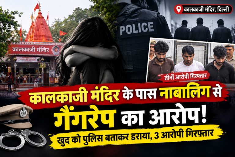 कालकाजी मंदिर गैंगरेप: नाबालिग से दरिंदगी का आरोप, खुद को पुलिस बताकर डराया; तीनों आरोपी गिरफ्तार