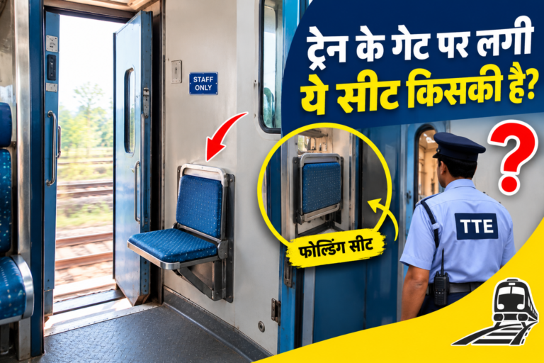 TTE या कोई और… ट्रेन के गेट पर लगी ये सीट किसकी होती है? जानिए रेलवे का नियम