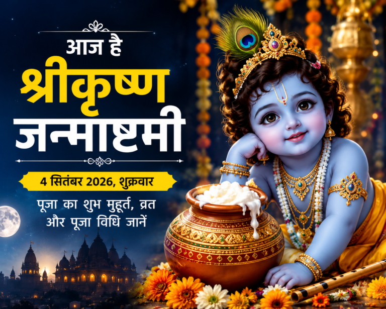 Janmashtami 2026: आज है श्रीकृष्ण जन्माष्टमी, जानें पूजा का शुभ मुहूर्त, व्रत और पूजा विधि