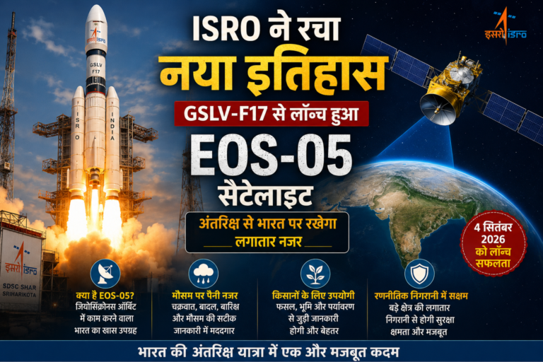 ISRO ने रचा नया इतिहास, GSLV-F17 से लॉन्च हुआ EOS-05 सैटेलाइट; अंतरिक्ष से भारत पर रखेगा लगातार नजर