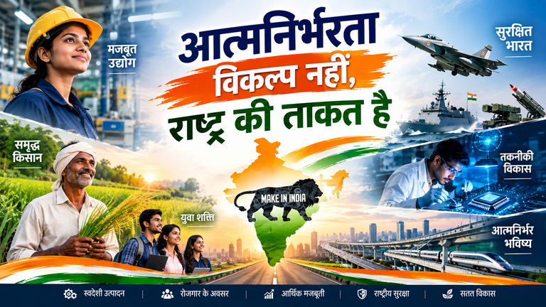 आत्मनिर्भरता विकल्प नहीं, राष्ट्र की ताकत है