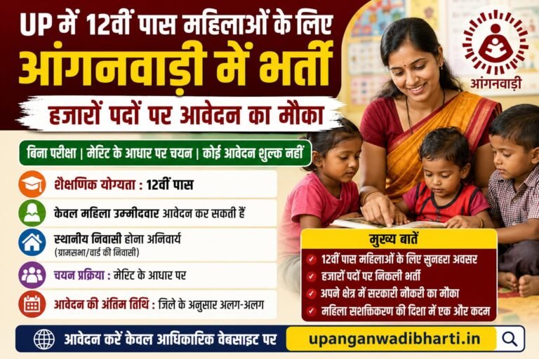 UP Anganwadi Recruitment 2026: 12वीं पास महिलाओं के लिए आंगनवाड़ी सहायिका बनने का मौका, जानें योग्यता, उम्र और आवेदन की पूरी जानकारी