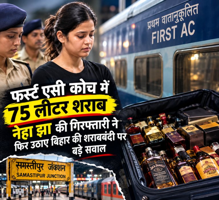नेहा झा मामला First AC कोच में 75 लीटर शराब, गिरफ्तारी के बाद वायरल हुई कहानी में कितना सच?