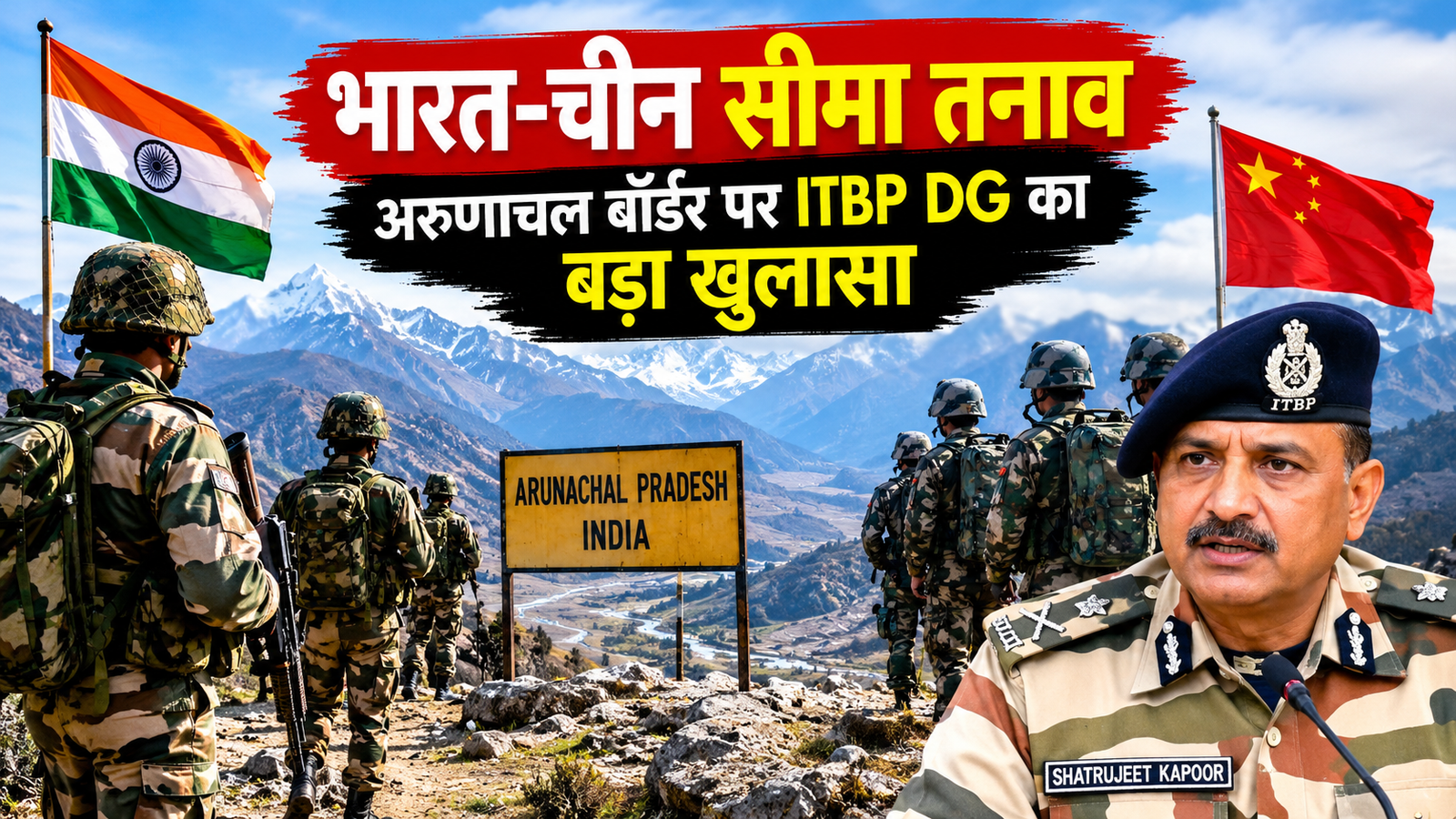 भारत-चीन सीमा तनाव अरुणाचल प्रदेश ITBP DG