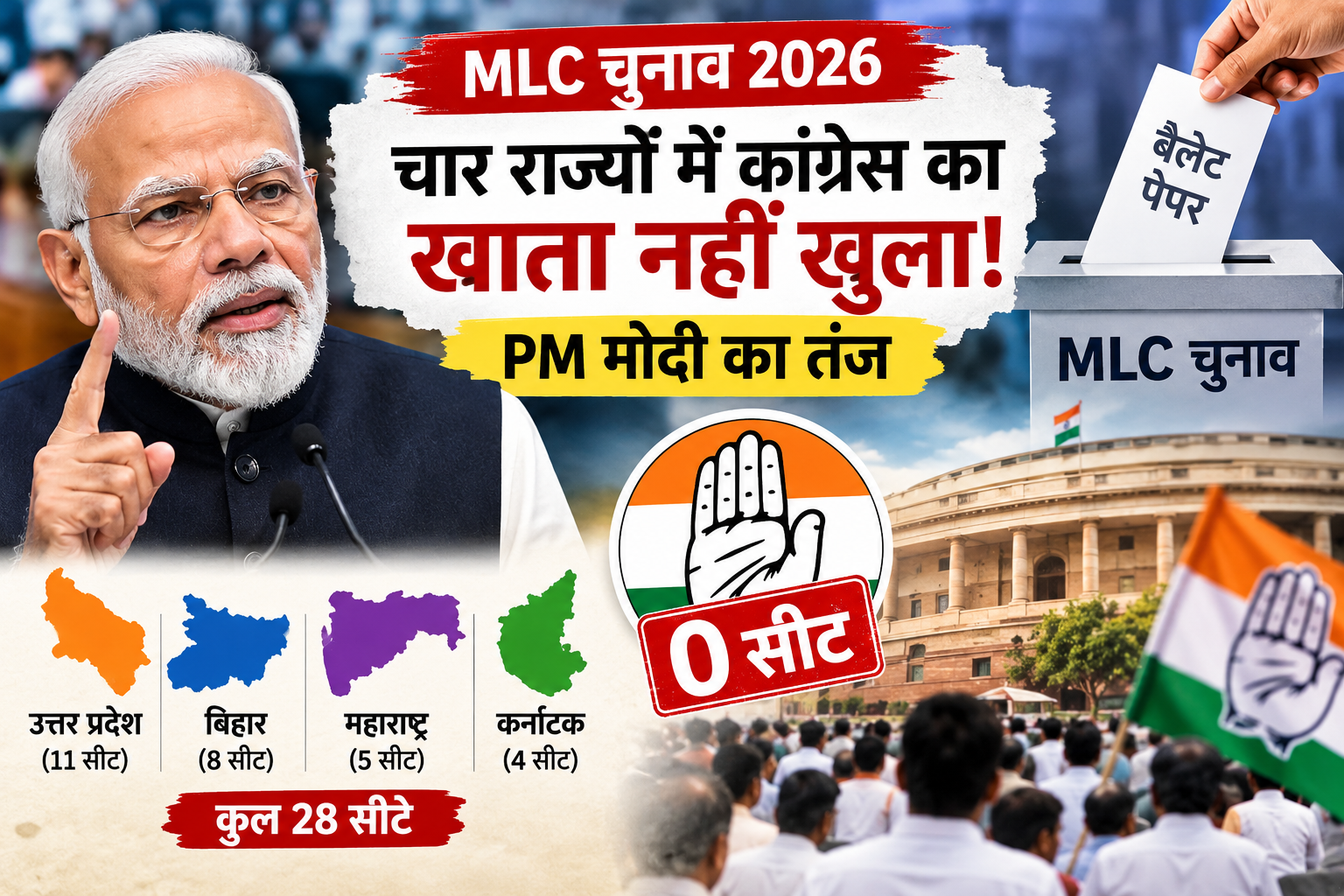 MLC Election Results 2026 PM Modi Congress
