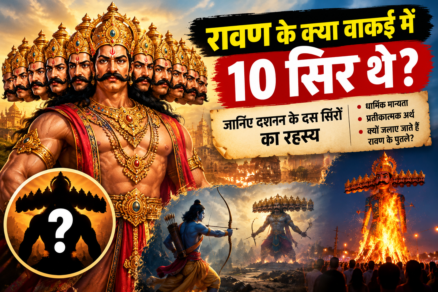रावण के 10 सिर का रहस्य और दशानन की तस्वीर