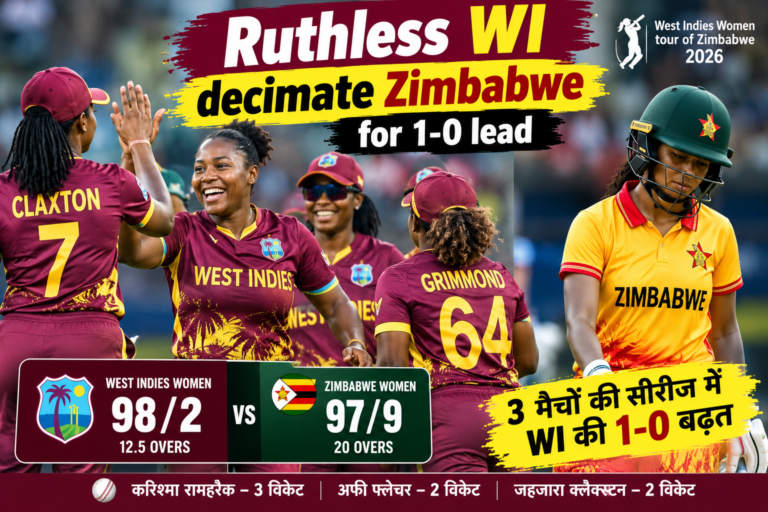 Ruthless West Indies Women ने Zimbabwe को रौंदा, 1-0 से सीरीज में बढ़त