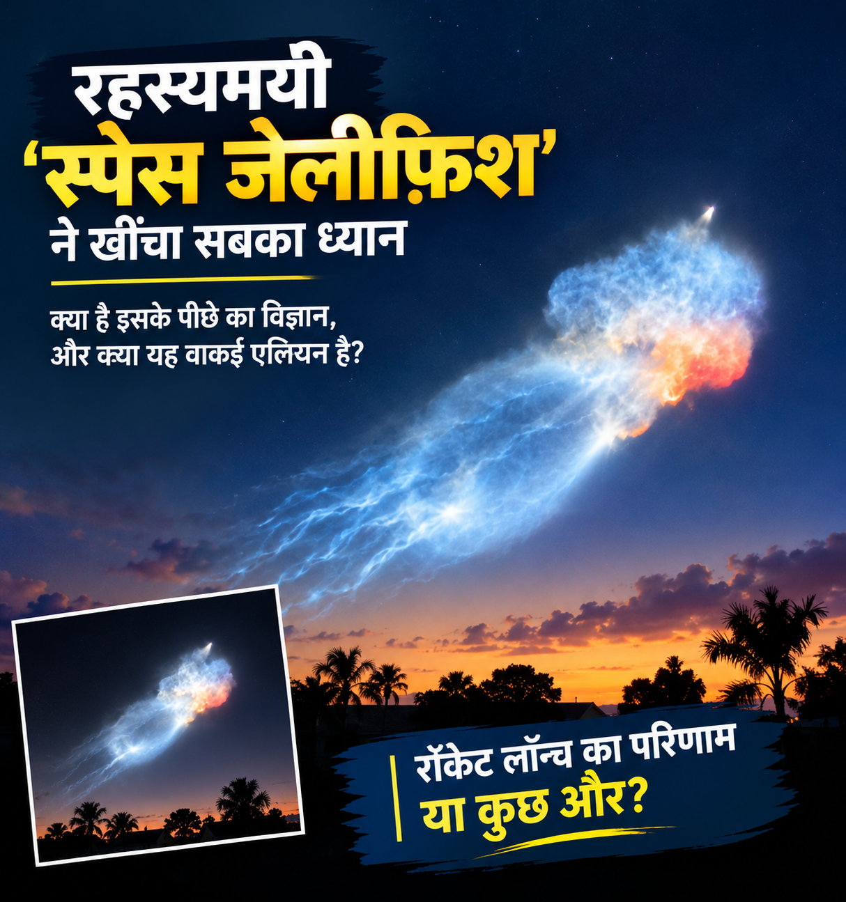 ऑरलैंडो के आसमान में स्पेस जेलीफ़िश जैसी चमकदार आकृति